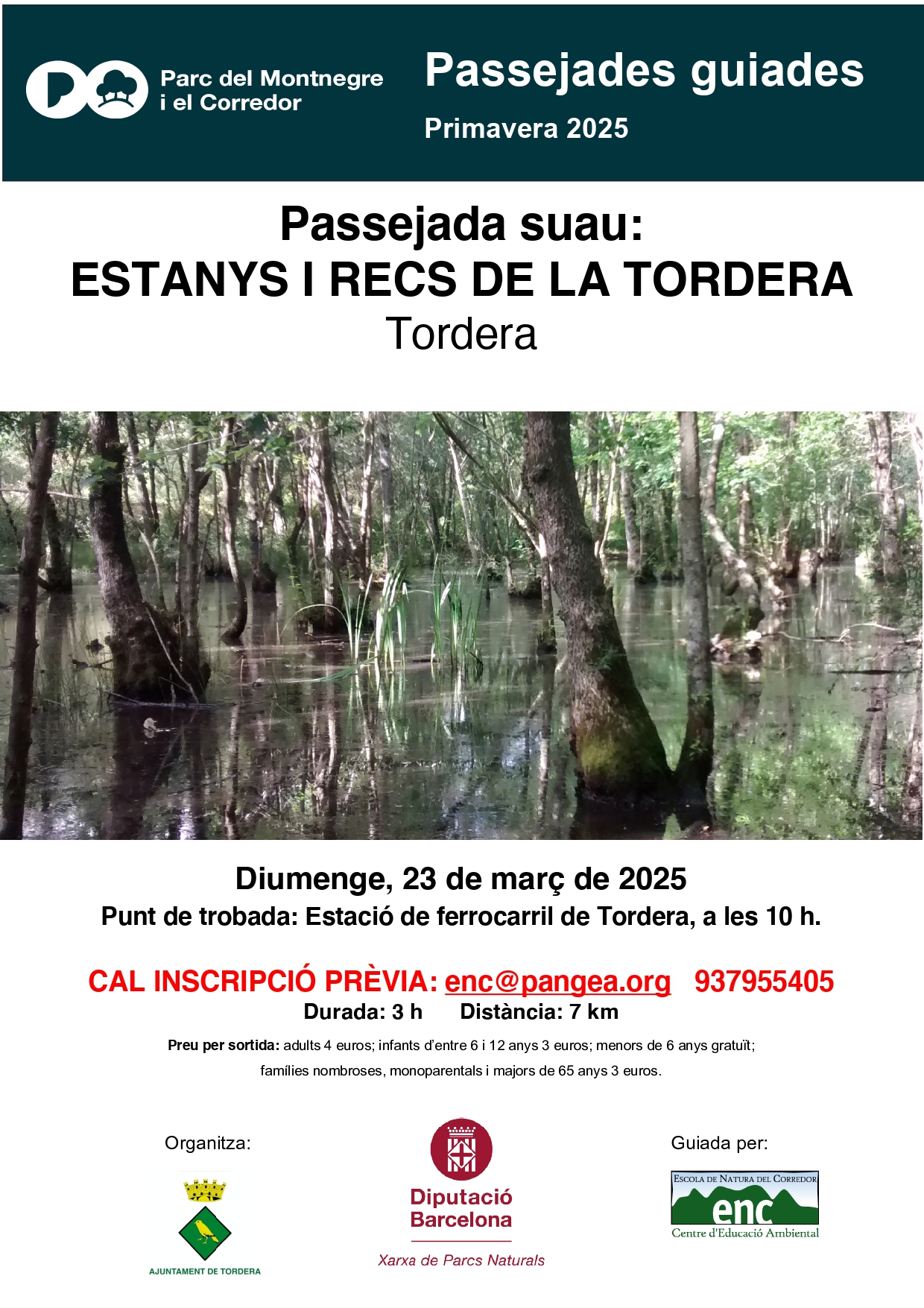  Passejada guiada per estanys i recs de la Tordera.