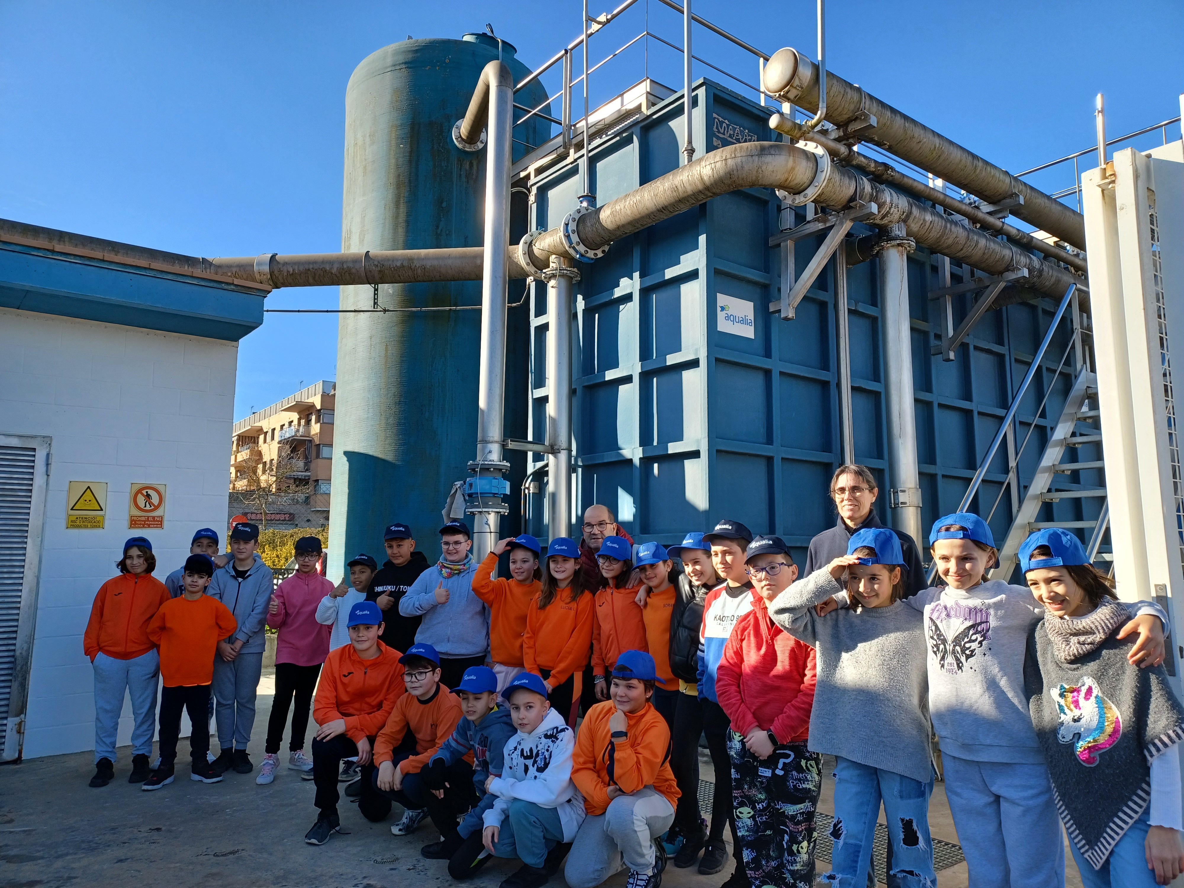 Els alumnes de 5è de primària de l??escola Serra de Miralles visiten la planta potabilitzadora d??aigua de Tordera