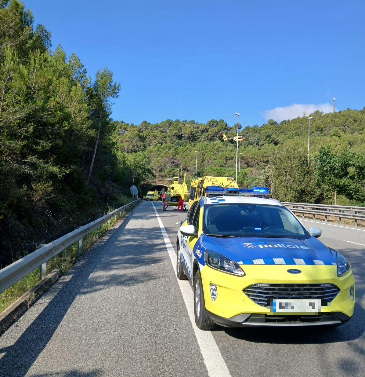 Aquest matí un autobús que transportava passatgers en direcció Tordera ha patit un accident de trànsit a la C-32