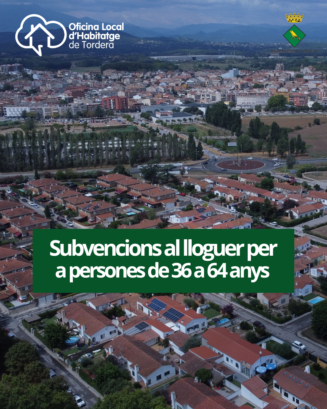 Oberta la convocatòria per sol·licitar les subvencions pel pagament del lloguer per a persones de 36 a 64 anys