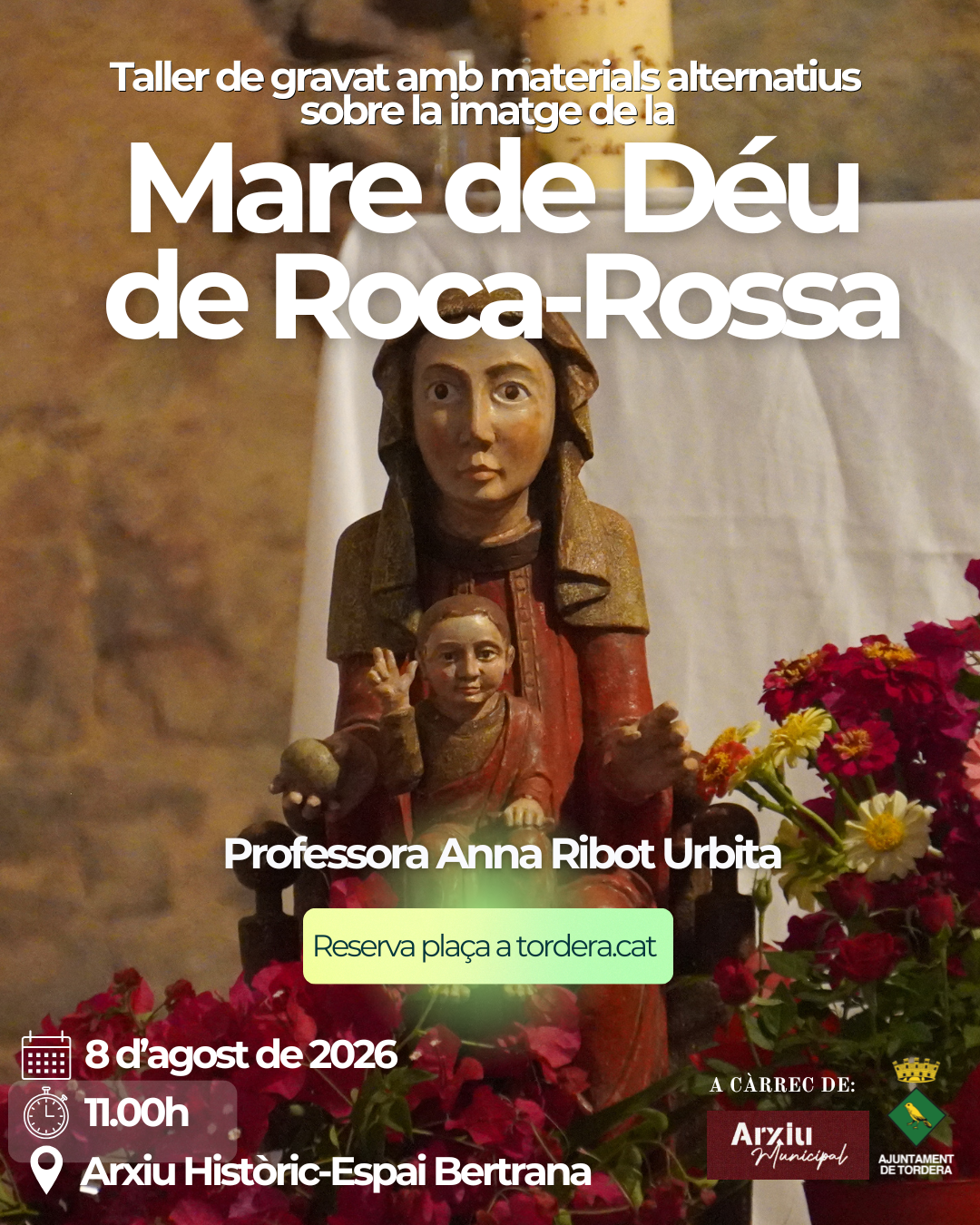 Taller de gravat amb materials alternatius sobre la imatge de la Mare de Déu de Roca-Rossa